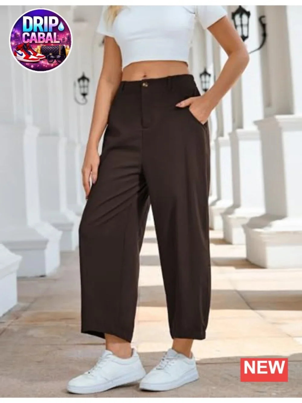 Linen Capri Wide Leg Palazzo Pants